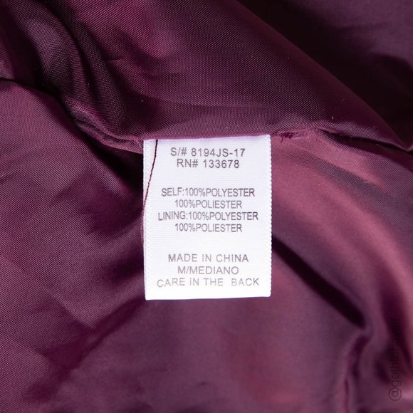 Love Tree Faux Fur Burgundy Bomber Jacket - Picture 6 of 6